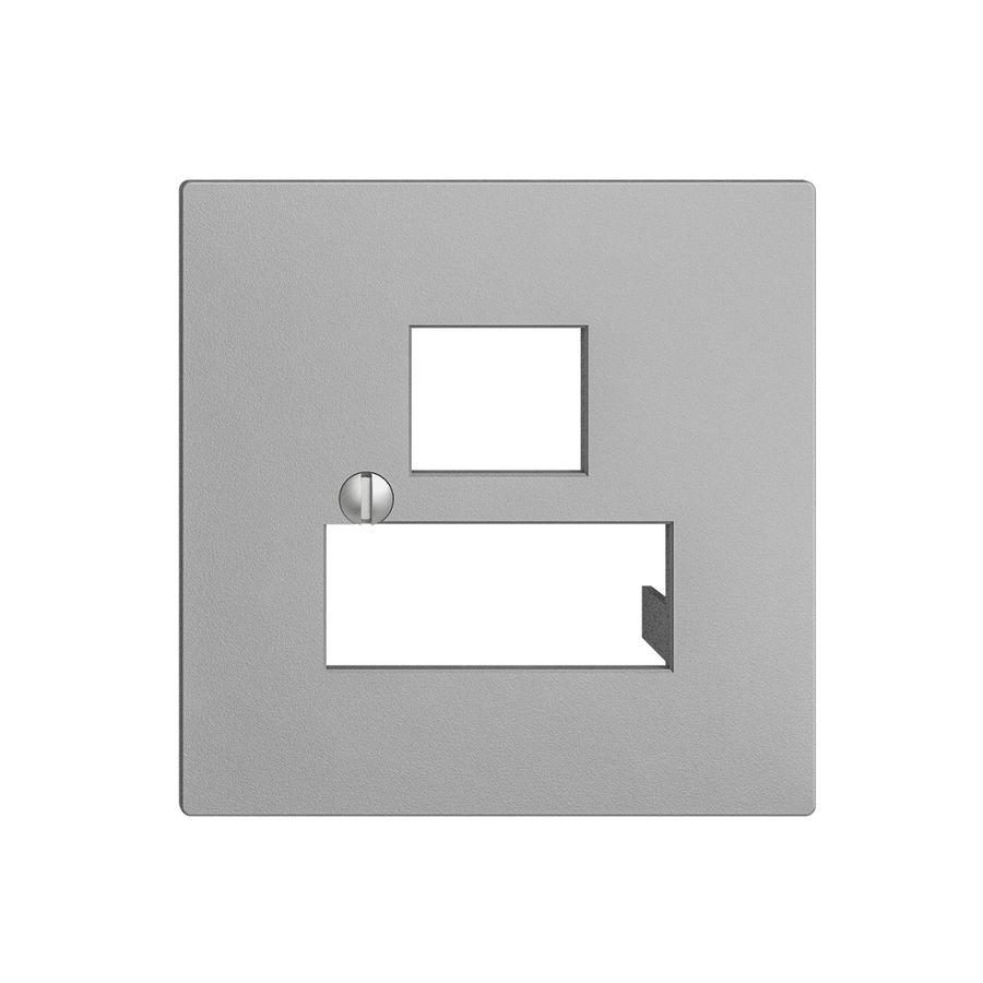 Plaque frontale 3×RJ45 EDIZIOdue silver R&M swissline