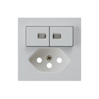 Frontset kallysto 60×60 hellgrau mit 2 Linsen für Kleinkombi S1/T13