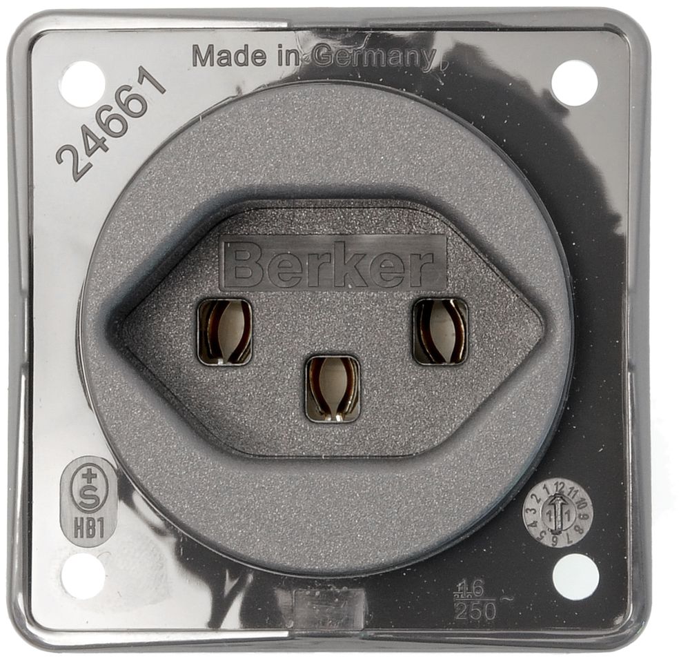 UP-Steckdose MH Typ 23 anthrazit Schraubklemme