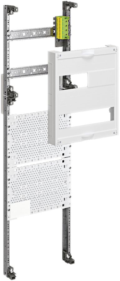 Travée Media Hager pour armoire distribution AP 6 rangées, 2 rangées modulaires
