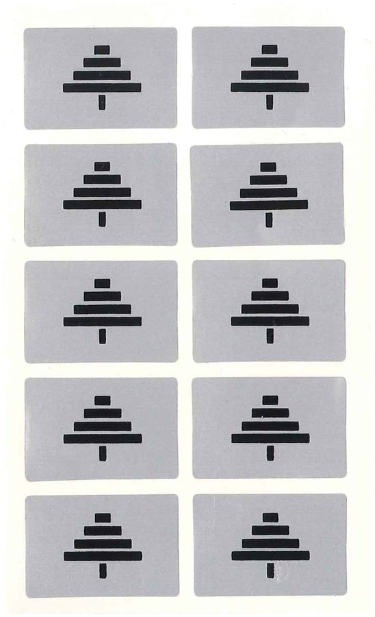 Placca di avviso plastica 30×20mm arg/ne