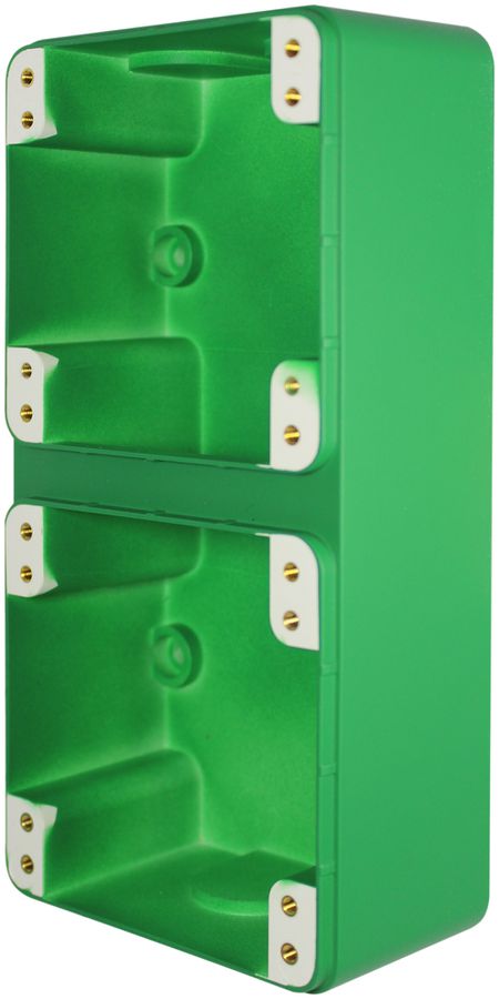 Quadro AP BSW robusto, 2×1 196×86×60mm IP55, verde