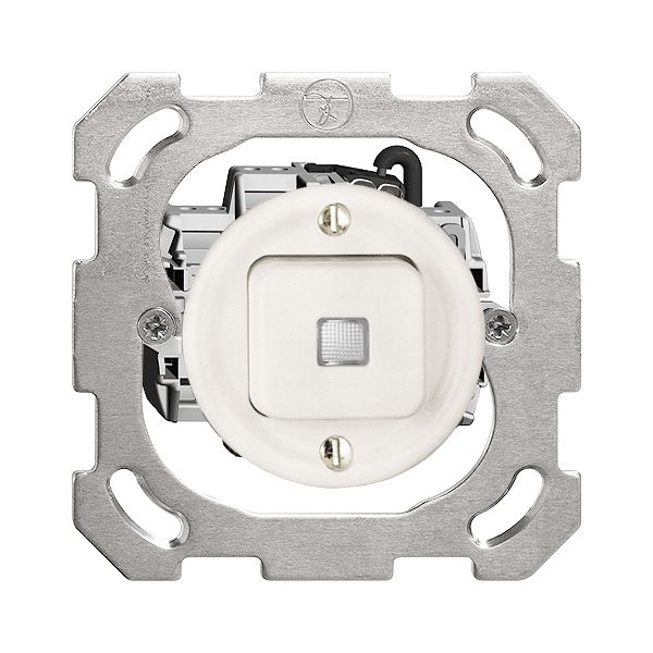 Interr. puls. lum. INC 3/2L bianco FH, contr. LED giallo