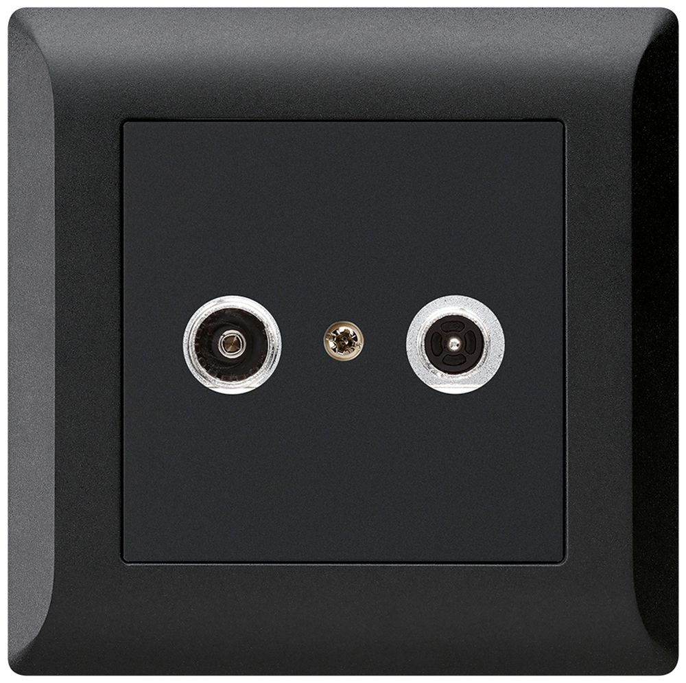 UP-Antennendose kallysto.line R/TV 23dB 2GHz schwarz