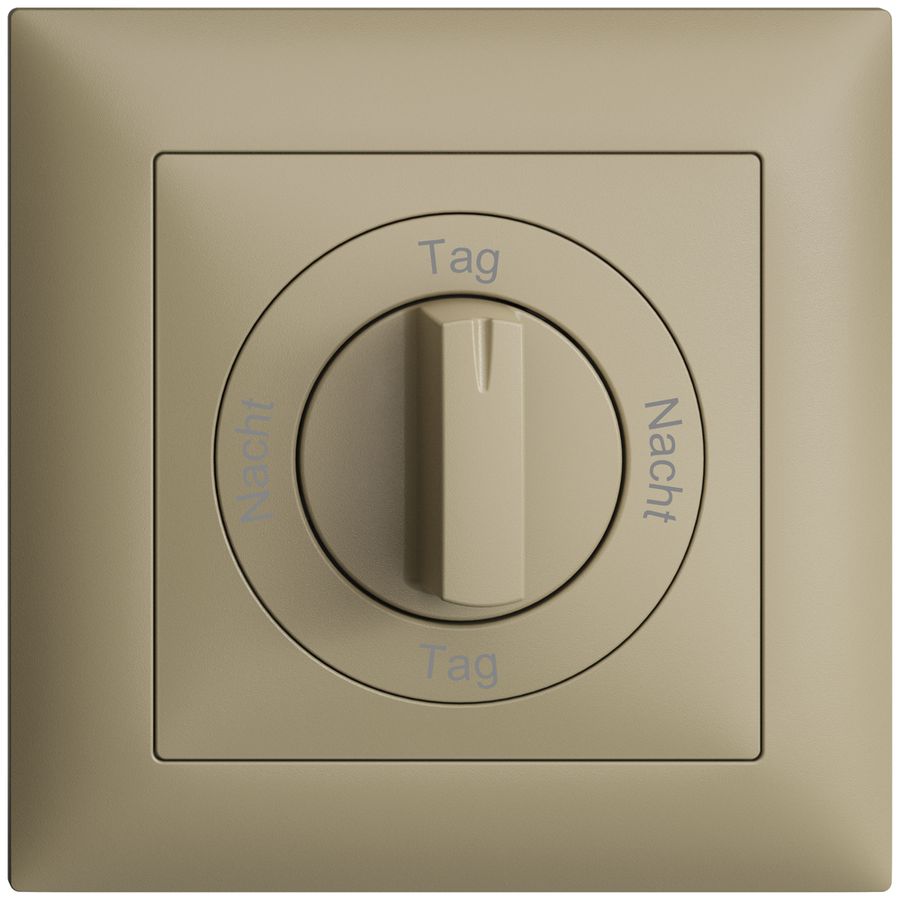 Frontset Nacht-Tag-Nacht-Tag EDIZIOdue 88×88mm sand