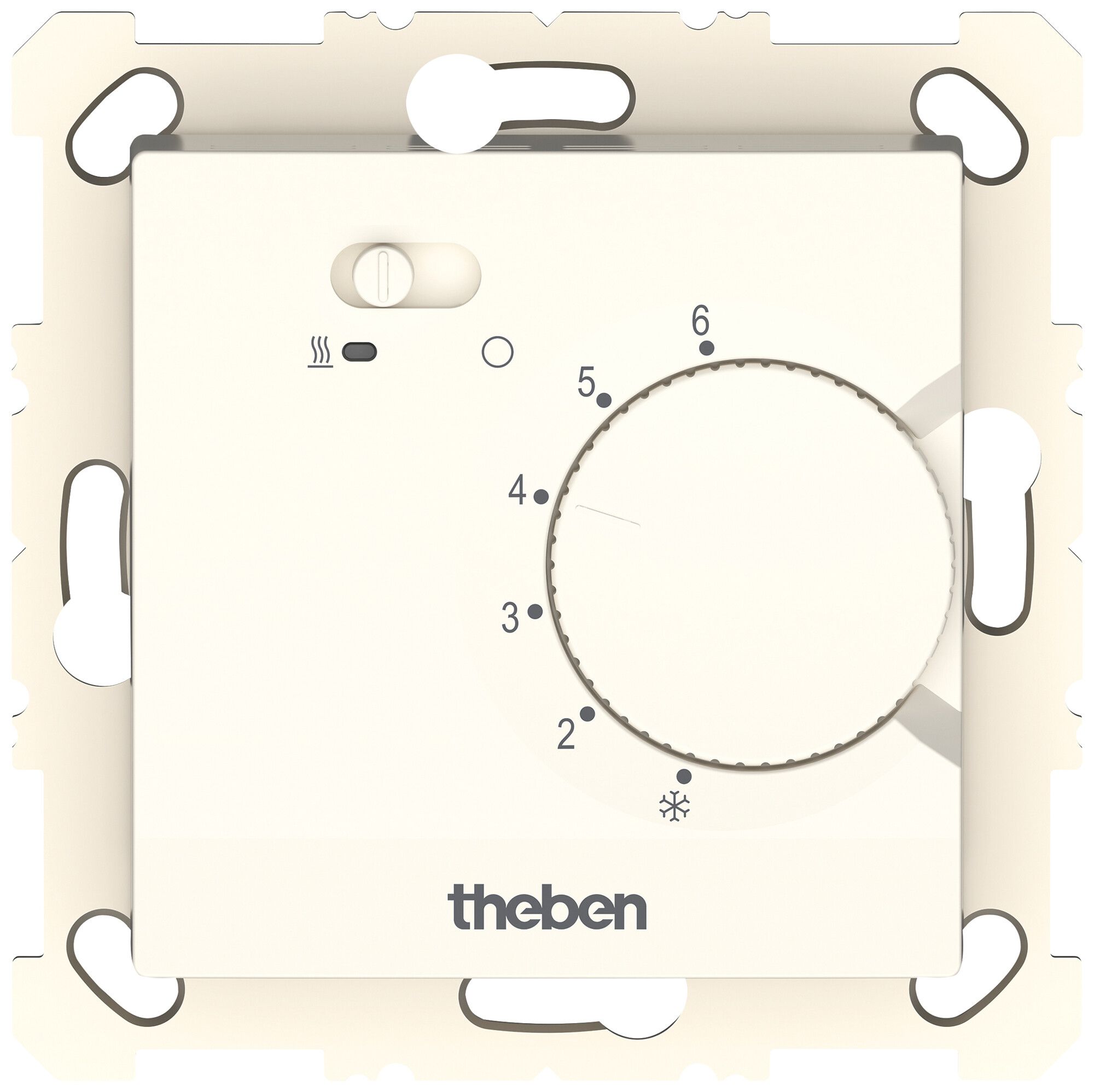 Thermostat d'ambiance ENC Theben RAMSES 746 S 230V AC 5…30°C 10A 71×71mm blanc