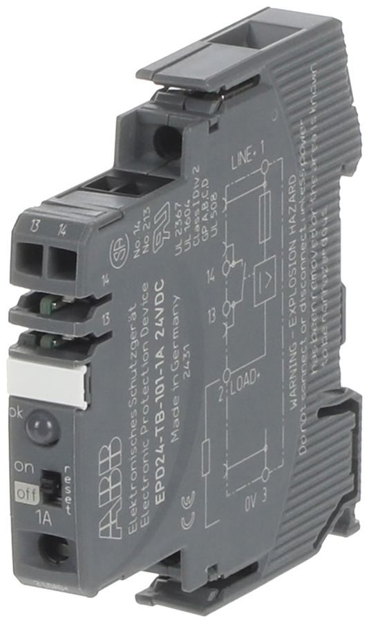 REG-Geräteschutzschalter ABB EPD24-TB-101 24V elektronisch 1A NO 20000µF