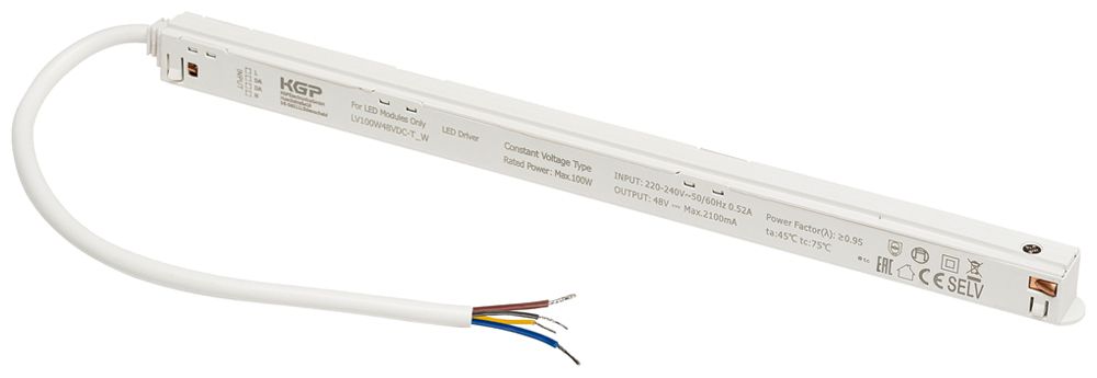 Alimentation LED SLV TRACK Intrack rail conducteur 100W 48V DALI 298mm blanc