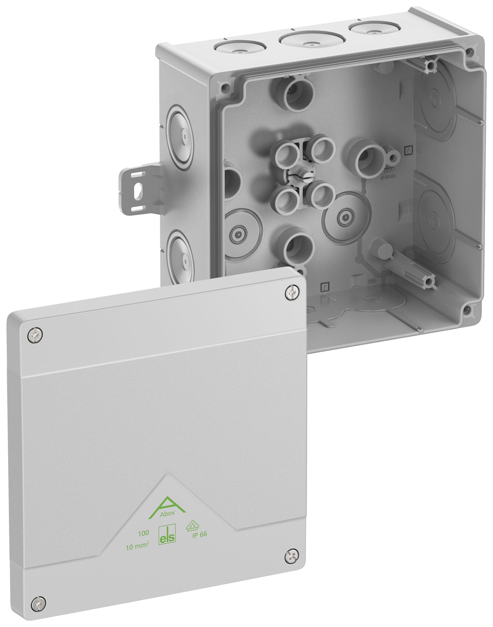 Boîte de dérivation AP Spelsberg Abox 100 AB-L 152×152×80mm IP66 gr