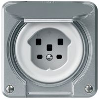 UP-Steckdose robusto 1×T25 16A 400V 86×86mm IP21 Aluminium