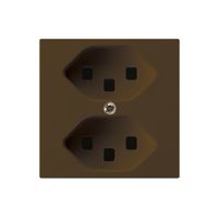 Steckdose kallysto 2×T23 braun mit Steckklemmen