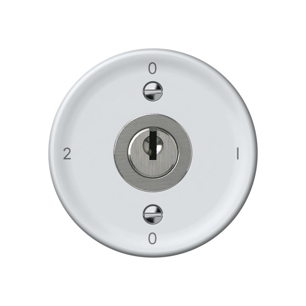 Interrupteur à clé origin commutateur 2/1L 16A 250V 0-1-0-2 60×60mm blanc