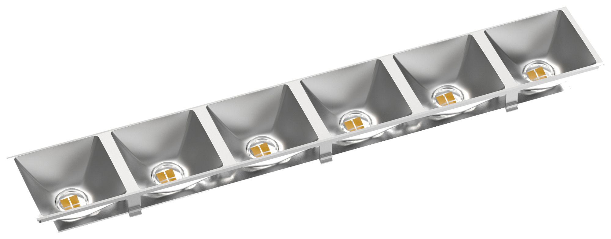 Module réflecteur LED Sylvania Otao Linear 3000/4000K 80° 285×50mm argent 4 pcs