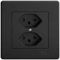 UP-Steckdose EDIZIO.liv SNAPFIX® 2×T13 mit Shutter sz