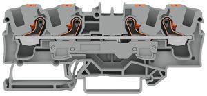Borne de passage joignable WAGO TOPJOB S 6mm² 41A 800V Push-in 4×1 DIN35 ro
