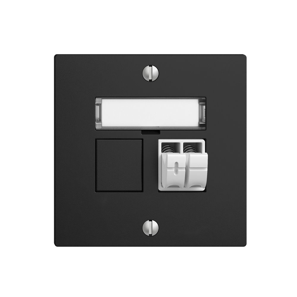 Prise audio Push Type EDIZIOdue F, 1×, kit d'inscription, noir