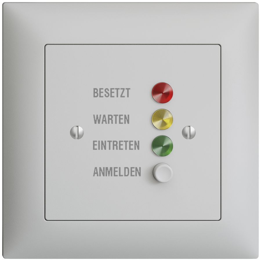 UP-Türstation für Rufleuchte deutsch, EDIZIOdue hellgrau