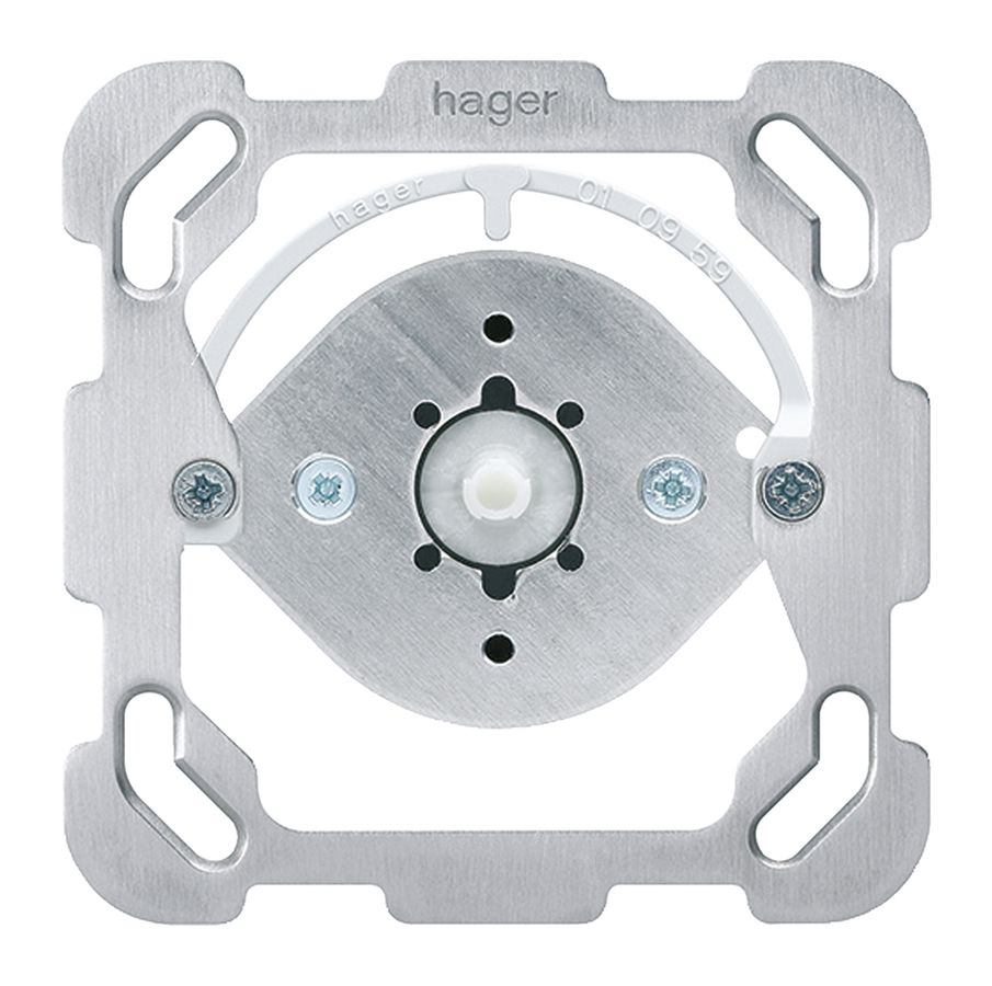 Einsatz Drehschalter Hager S0/1L mit Befestigungsplatte