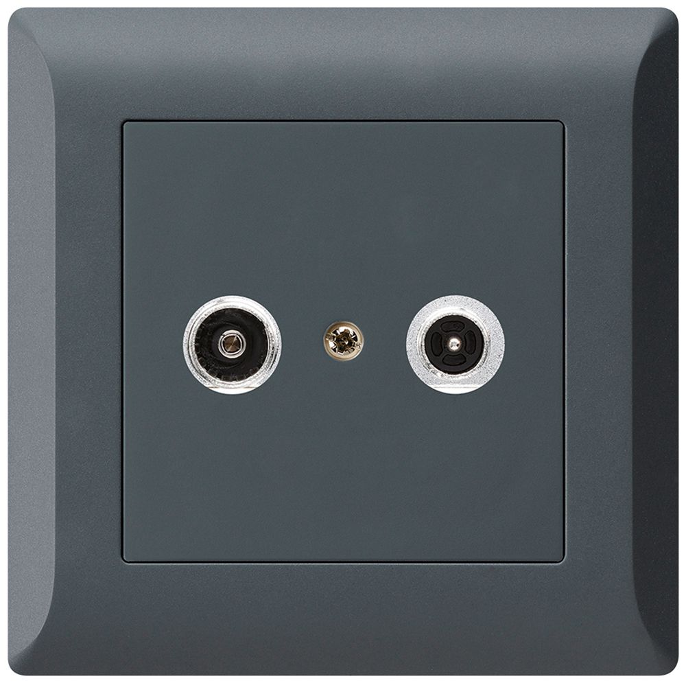 UP-Antennendose kallysto.line R/TV 23dB 2GHz anthrazit