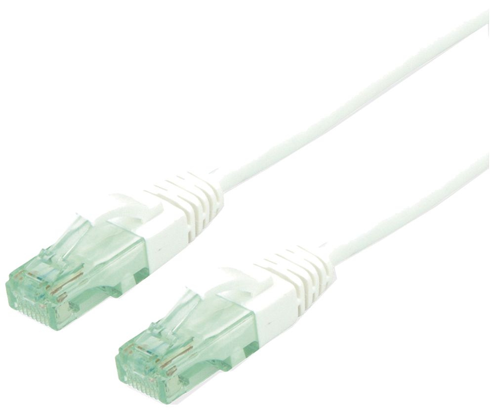 Patchkabel RJ45 ROLINE RM Kat.6A U/UTP AWG26 TPE weiss 3m