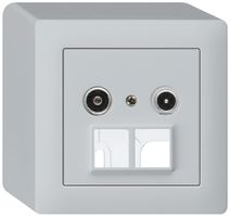 Prise multimédia AP kallysto R/TV 19dB 2GHz gris clair