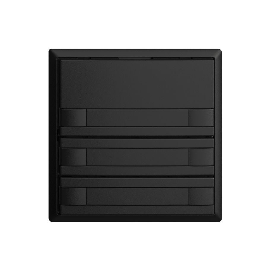 UP-Universaltaster 3×2T EDIZIOdue schwarz, mit Papier, ohne LED