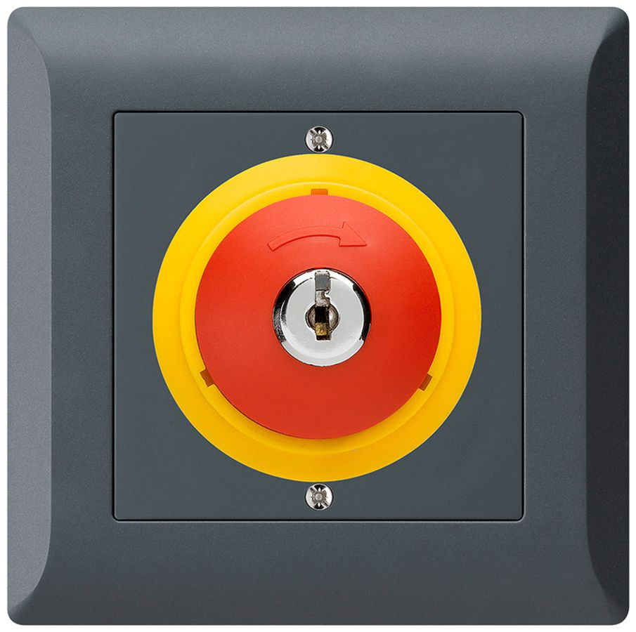 Contact pivotant à clé ENC kallysto.line ARRÊT D'URGENCE anthracite