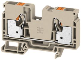 Durchgangs-Reihenklemme Weidmüller A2C PUSH IN 2×10mm² TS35 beige