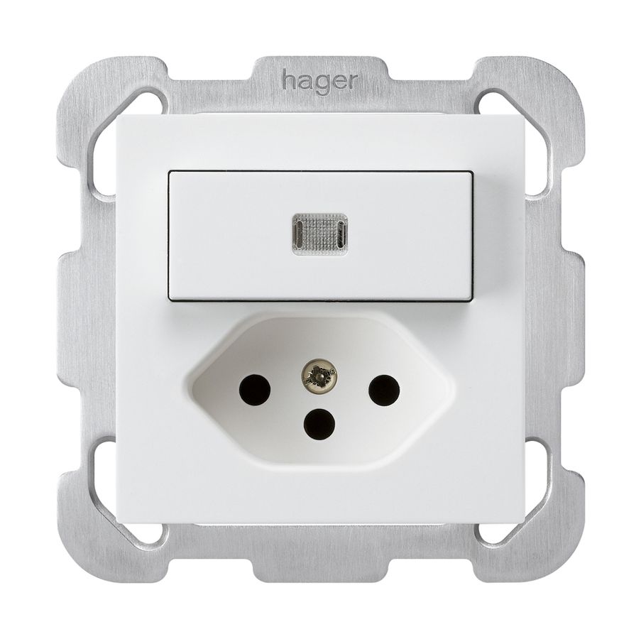 Combinaison lumineuse ENC 3/1P+T13 blanc kallysto sécurité enfants plaque fix.