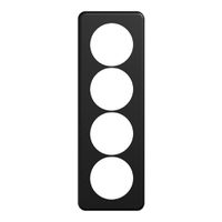 Placca di copertura STANDARDdue 4×1 4×Ø58, nero