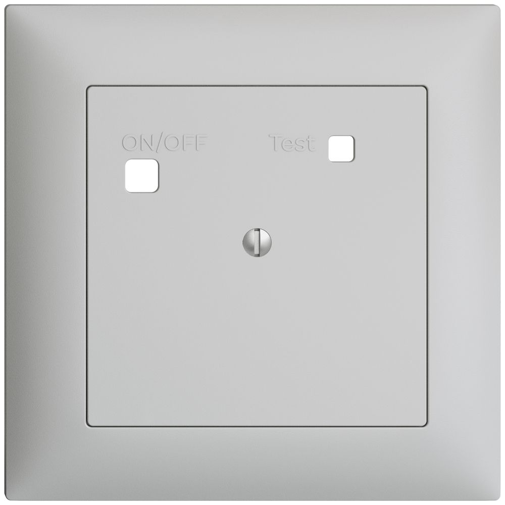 Frontset EDIZIOdue zu FI-Steckdose FMI, blind, hellgrau