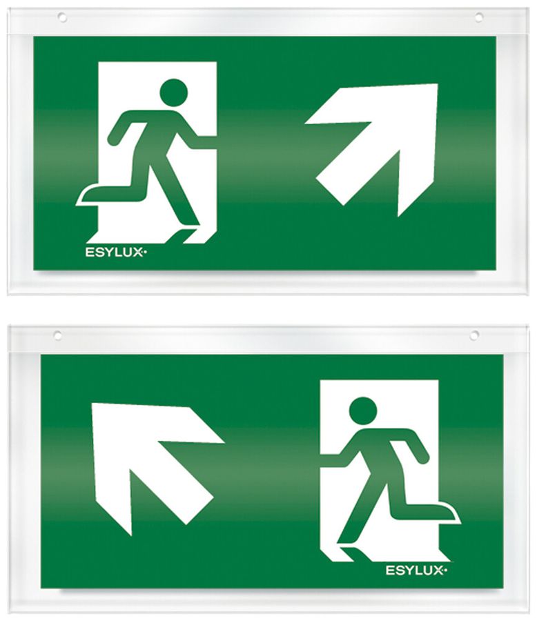 Piktogramm-Scheibe ESYLUX für SLX zweiseitig Pfeil oben R/L