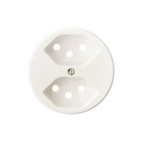 Frontset FH zu Steckdose 2×T13 weiss