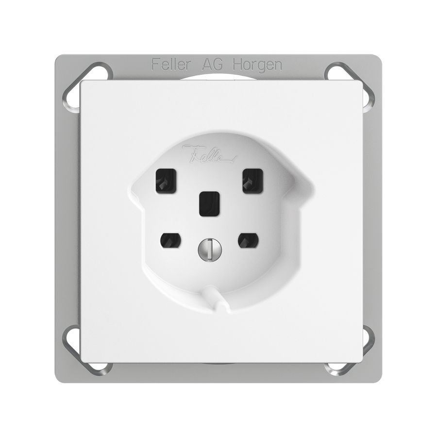 Prise INC EDIZIOdue T25 16A blanc, bornes à vis