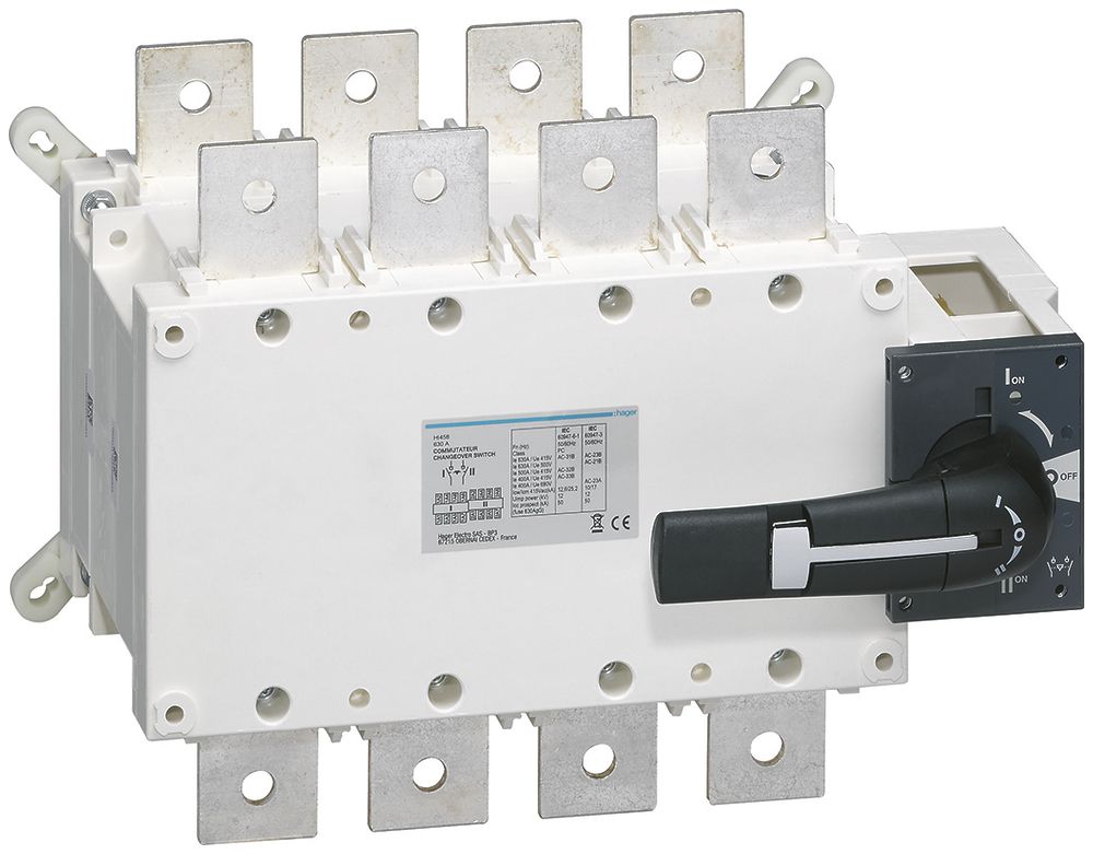 EB-Lastumschalter Hager 4L 630A für Montageplatte