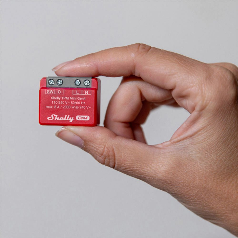 EB-RF-Schaltaktor Shelly 1PM Mini Gen4 Zigbee/Bt/Wi-Fi 110…240V 2Stk