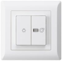 UP-Leuchtdruckschalter kallysto.line weiss 1/1L Symbolen Licht+Ventilation