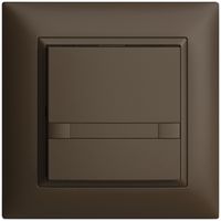 Poussoir ENC KNX 1× EDIZIOdue colore coffee RGB sans LED avec insert papier