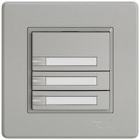 UP-KNX-Taster RGB EDIZIO.liv SNAPFIX® Temperaturfüh.RGB-LED Pap.3×T 1-Tbed.hgu