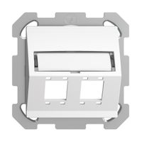 Kit montaggio INC EDIZIOdue FM uscita obliqua 2×R&M cat.5e/6/LC speciale, bianco