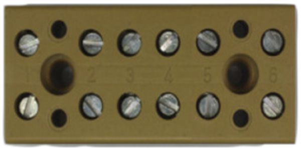 Klemmenleiste Weidmüller BK 6 CRN Schraubanschluss 4mm² 6L 22mm gelb