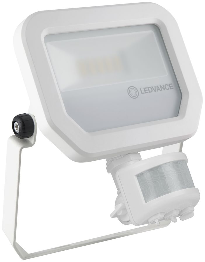 LED-Strahler LEDV FLOODLIGHT PFM SYM 100 S 10W 830 IP65 Bew.Tag.sensor weiss