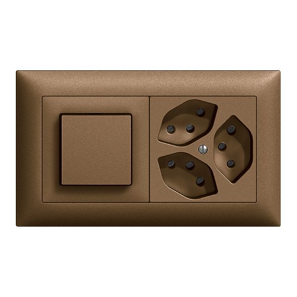 Combinazione INC EDIZIOdue 3/1P +3×T13 coffee orizzontale