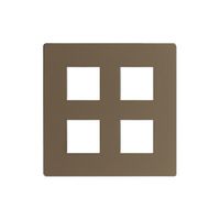 Placca frontale EDIZIOdue elegance per tasto quadriplo hazel