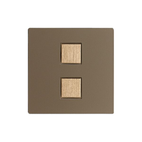 Abdeckset EDIZIOdue elegance für 2×Taster hazel