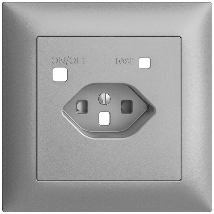 Kit frontale EDIZIOdue per presa FI FMI, T23, shutter, silver