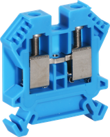 Morsetto di passaggio componibile Woertz 4…10mm² 57A 1000V vite 2×1 DIN 35mm bl