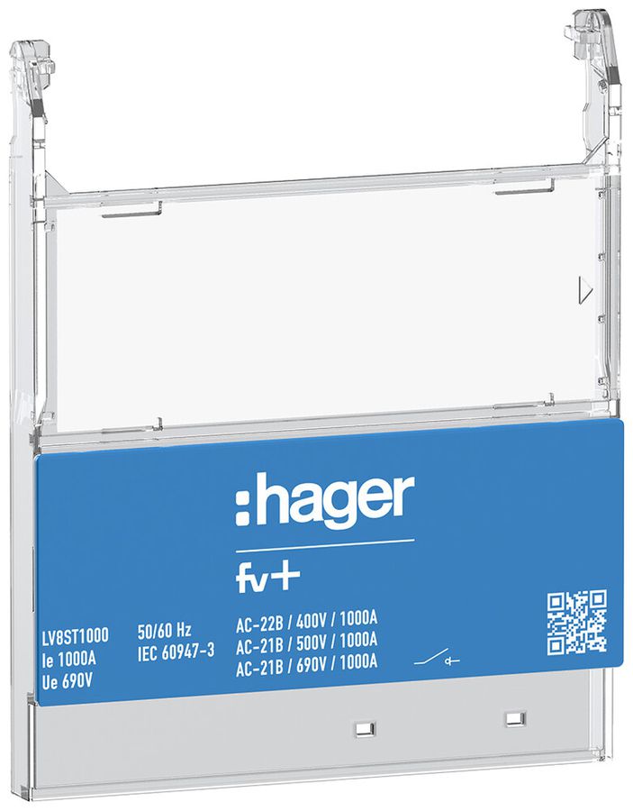 Porte-étiquette de marquage Hager FV+ 121×99×14mm blanc zu 1000A