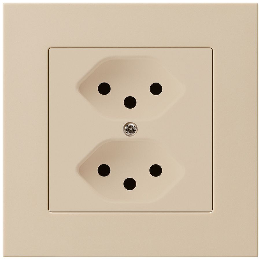 UP-Steckdose kallysto.pro 2×T13 beige mit Kinderschutz