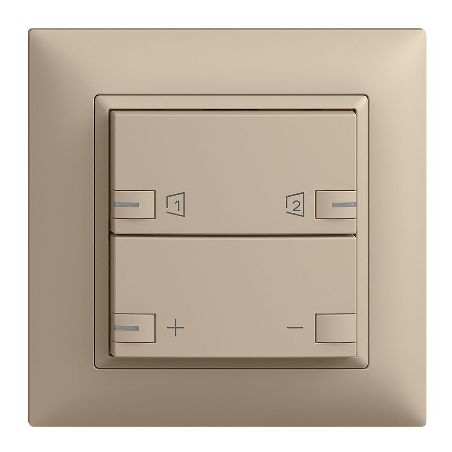 UP-Frontset EDIZIOdue zeptrionAIR Dimmer S1/S2 mit LED sand